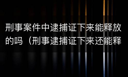 刑事案件中逮捕证下来能释放的吗（刑事逮捕证下来还能释放吗）