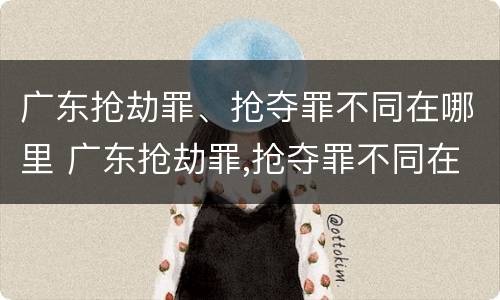 广东抢劫罪、抢夺罪不同在哪里 广东抢劫罪,抢夺罪不同在哪里判刑