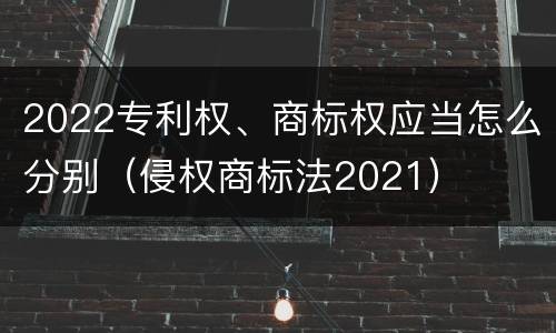 2022专利权、商标权应当怎么分别（侵权商标法2021）