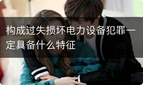 构成过失损坏电力设备犯罪一定具备什么特征