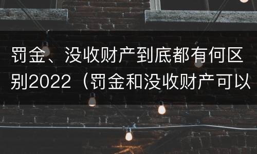 罚金、没收财产到底都有何区别2022（罚金和没收财产可以并处吗）