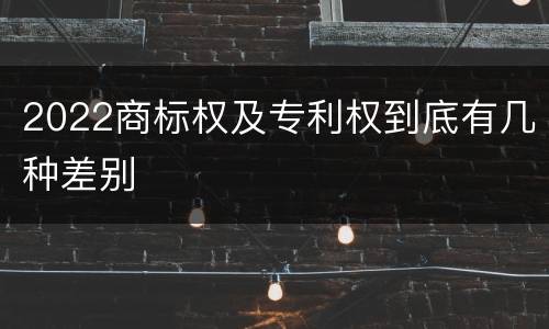 2022商标权及专利权到底有几种差别