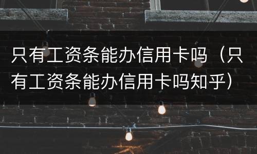 只有工资条能办信用卡吗（只有工资条能办信用卡吗知乎）