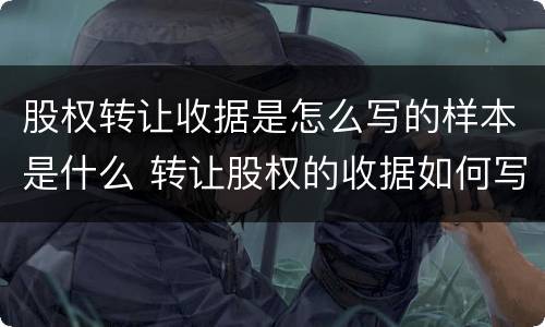 股权转让收据是怎么写的样本是什么 转让股权的收据如何写