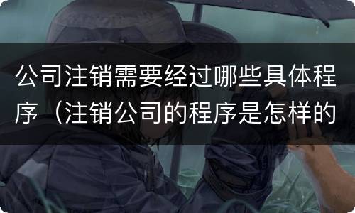 公司注销需要经过哪些具体程序（注销公司的程序是怎样的）