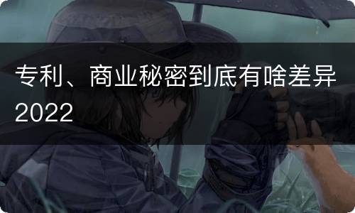 专利、商业秘密到底有啥差异2022