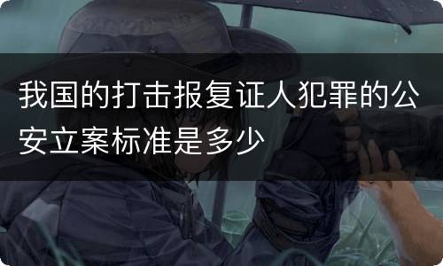 我国的打击报复证人犯罪的公安立案标准是多少