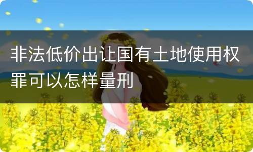 非法低价出让国有土地使用权罪可以怎样量刑