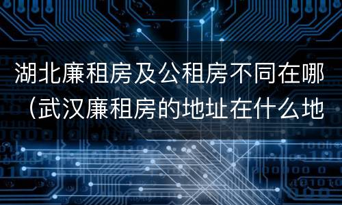 湖北廉租房及公租房不同在哪（武汉廉租房的地址在什么地方）