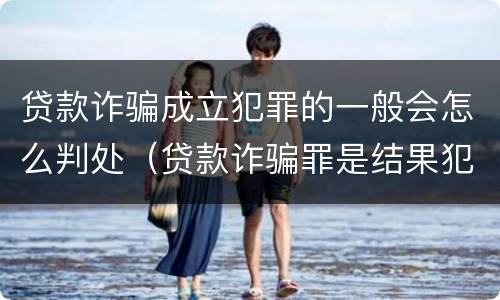贷款诈骗成立犯罪的一般会怎么判处（贷款诈骗罪是结果犯吗）