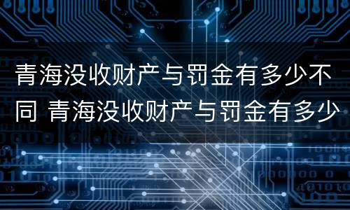 青海没收财产与罚金有多少不同 青海没收财产与罚金有多少不同的