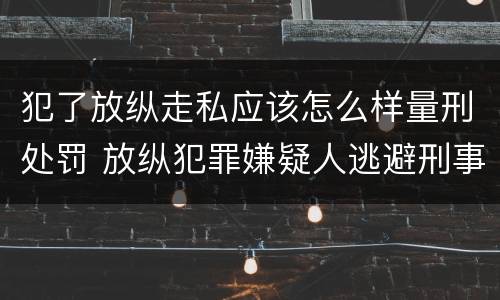 犯了放纵走私应该怎么样量刑处罚 放纵犯罪嫌疑人逃避刑事责任