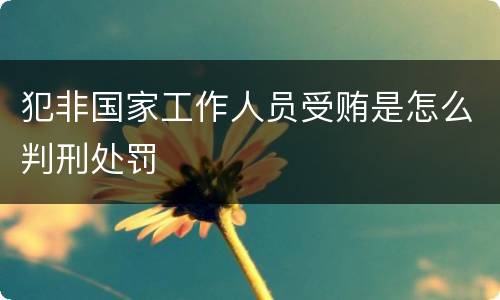犯非国家工作人员受贿是怎么判刑处罚