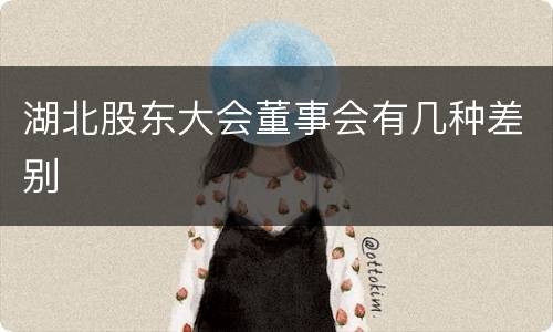 湖北股东大会董事会有几种差别