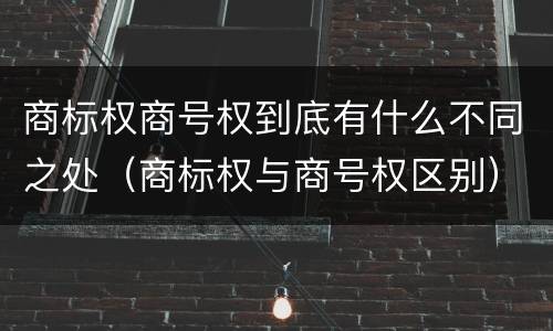 商标权商号权到底有什么不同之处（商标权与商号权区别）