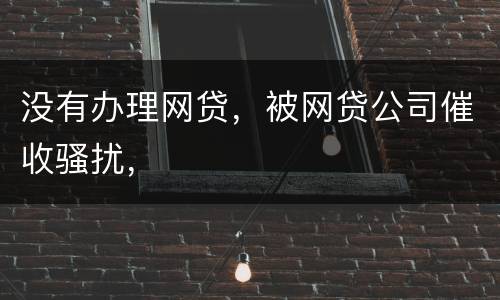 没有办理网贷，被网贷公司催收骚扰，