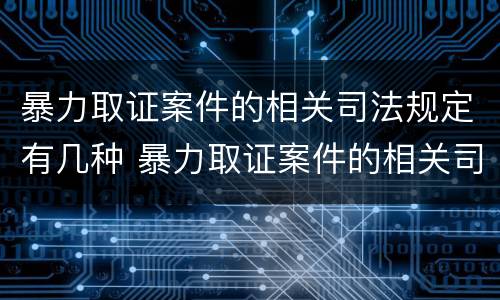 暴力取证案件的相关司法规定有几种 暴力取证案件的相关司法规定有几种情形