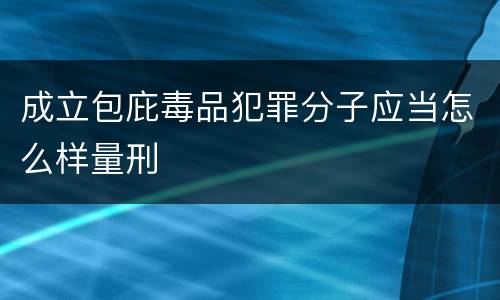 成立包庇毒品犯罪分子应当怎么样量刑