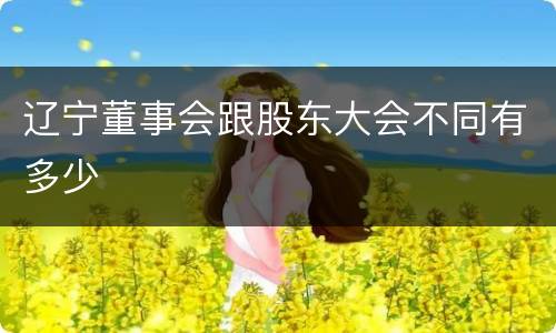 辽宁董事会跟股东大会不同有多少