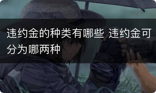 违约金的种类有哪些 违约金可分为哪两种