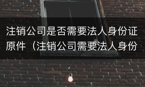 注销公司是否需要法人身份证原件（注销公司需要法人身份证复印件吗）