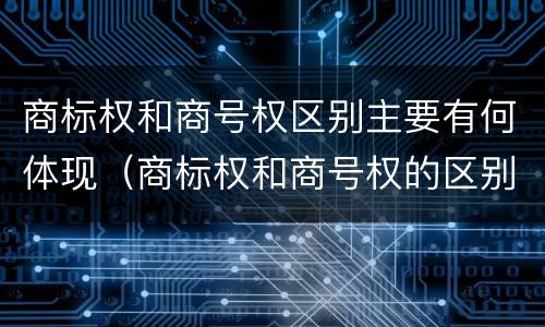 商标权和商号权区别主要有何体现（商标权和商号权的区别）