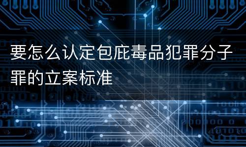 要怎么认定包庇毒品犯罪分子罪的立案标准