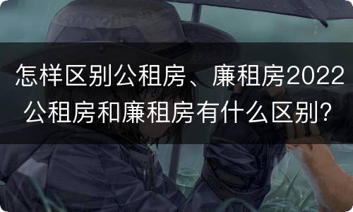 怎样区别公租房、廉租房2022 公租房和廉租房有什么区别?2019年的