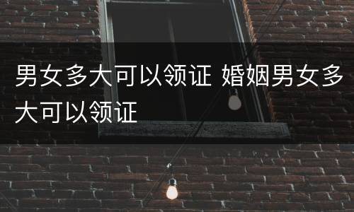 男女多大可以领证 婚姻男女多大可以领证