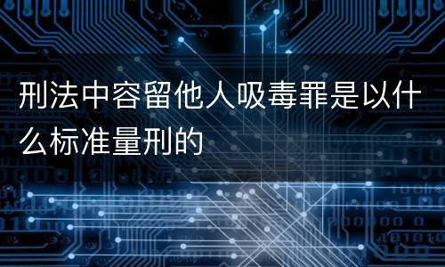 刑法中容留他人吸毒罪是以什么标准量刑的