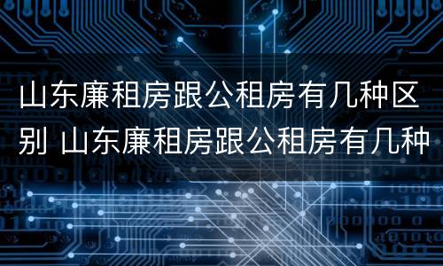 山东廉租房跟公租房有几种区别 山东廉租房跟公租房有几种区别图片