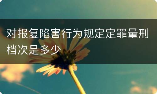 对报复陷害行为规定定罪量刑档次是多少