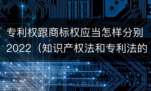 专利权跟商标权应当怎样分别2022（知识产权法和专利法的区别）