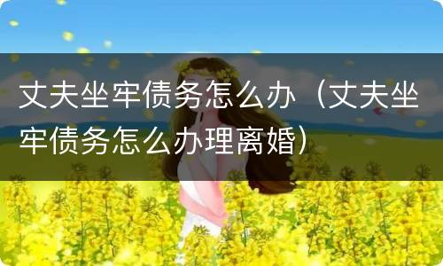丈夫坐牢债务怎么办（丈夫坐牢债务怎么办理离婚）