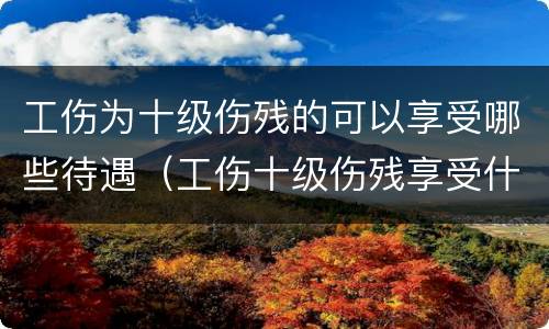 工伤为十级伤残的可以享受哪些待遇（工伤十级伤残享受什么待遇）