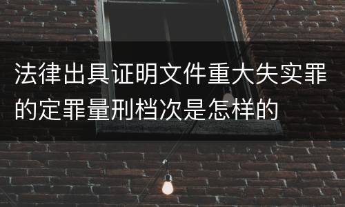 法律出具证明文件重大失实罪的定罪量刑档次是怎样的