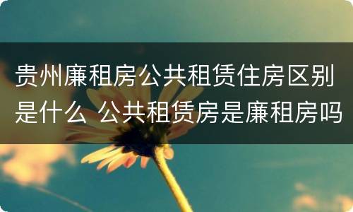 贵州廉租房公共租赁住房区别是什么 公共租赁房是廉租房吗
