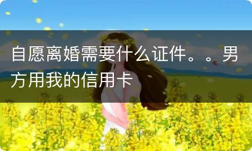 自愿离婚需要什么证件。。男方用我的信用卡