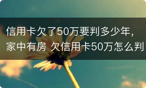 信用卡欠了50万要判多少年，家中有房 欠信用卡50万怎么判