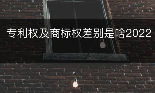 专利权及商标权差别是啥2022