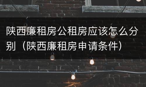 陕西廉租房公租房应该怎么分别（陕西廉租房申请条件）