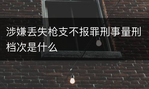 涉嫌丢失枪支不报罪刑事量刑档次是什么