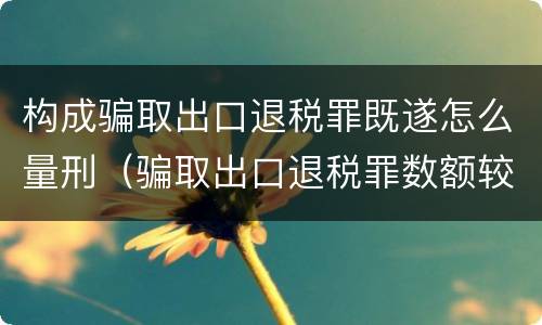 构成骗取出口退税罪既遂怎么量刑（骗取出口退税罪数额较大是多少）