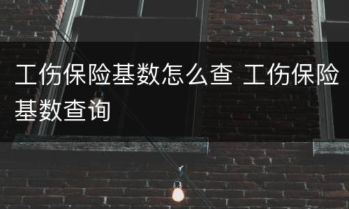 工伤保险基数怎么查 工伤保险基数查询
