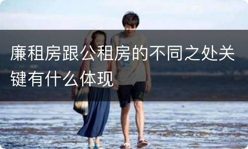 廉租房跟公租房的不同之处关键有什么体现