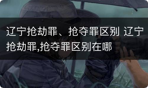 辽宁抢劫罪、抢夺罪区别 辽宁抢劫罪,抢夺罪区别在哪