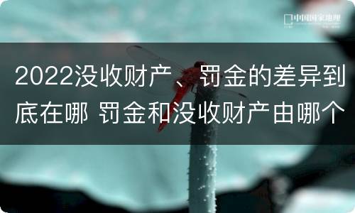 2022没收财产、罚金的差异到底在哪 罚金和没收财产由哪个机关执行
