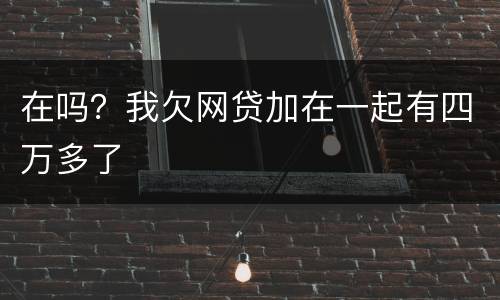 在吗？我欠网贷加在一起有四万多了