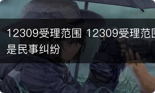 12309受理范围 12309受理范围是民事纠纷