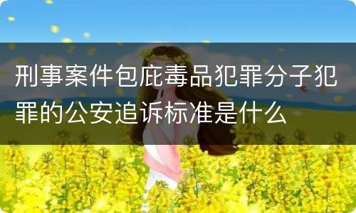 刑事案件包庇毒品犯罪分子犯罪的公安追诉标准是什么